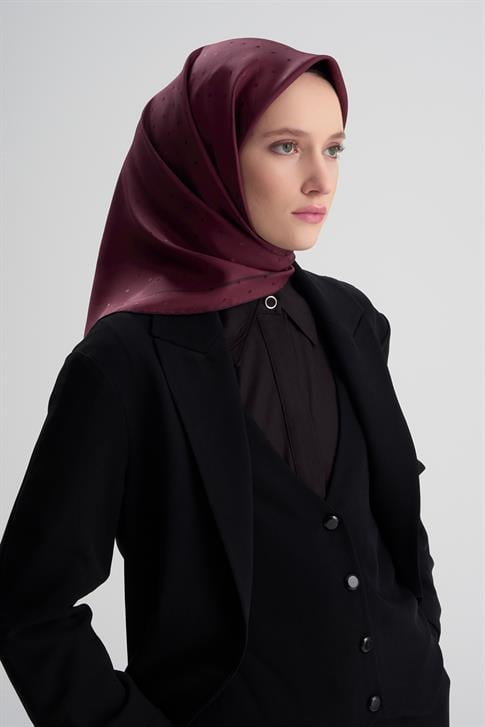 Armine Jakarlı İpek Eşarp Puantiyeli 21Ka8668 2 22