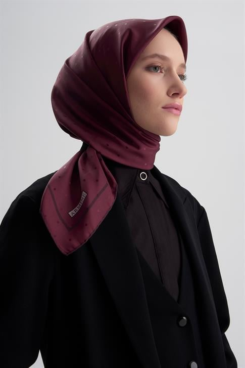 Armine Jakarlı İpek Eşarp Puantiyeli 21Ka8668 2 22