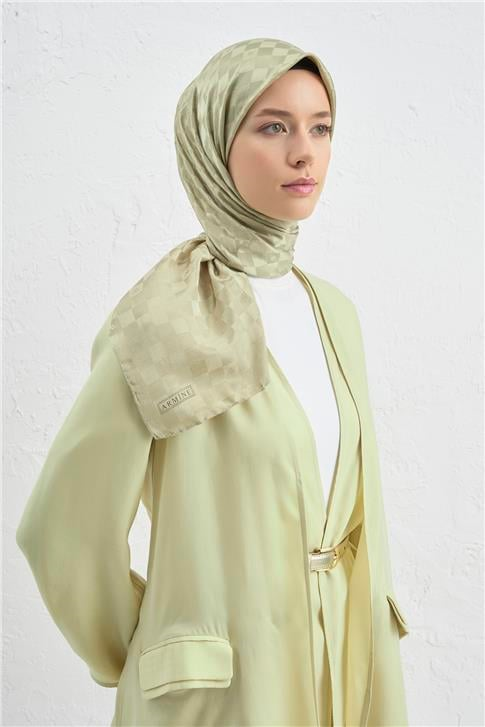 Armine Jakarlı İpek Pamuk Dama Eşarp 26 54