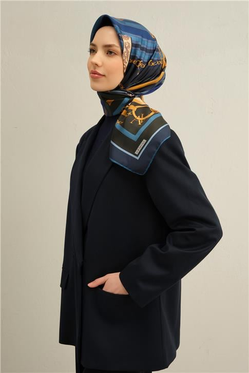 Armine Klasik Desenli Saf İpek Sura Eşarp 9315D 52