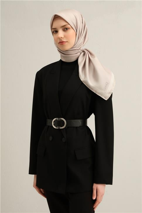 Armine Klasik Desenli Saf İpek Sura Eşarp 9357D 01
