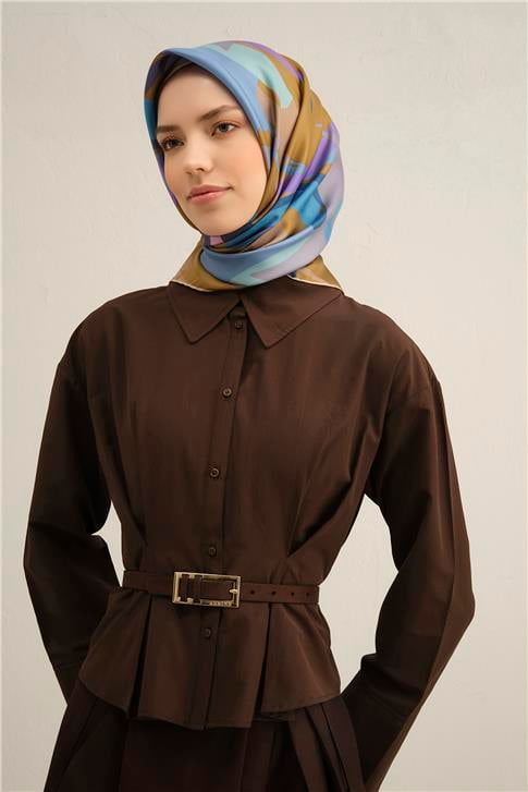 Armine Klasik Desenli Saf İpek Sura Eşarp 9328 31