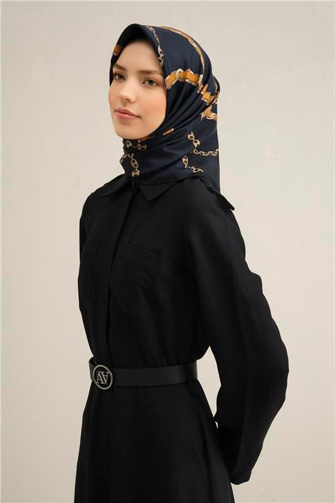 Armine Klasik Desenli Saf İpek Sura Eşarp 9346D 52