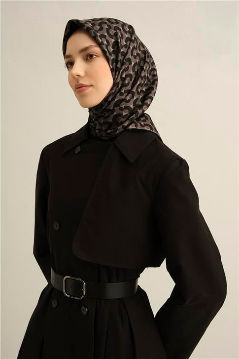 Armine Klasik Desenli Saf İpek Sura Eşarp 9321D 58