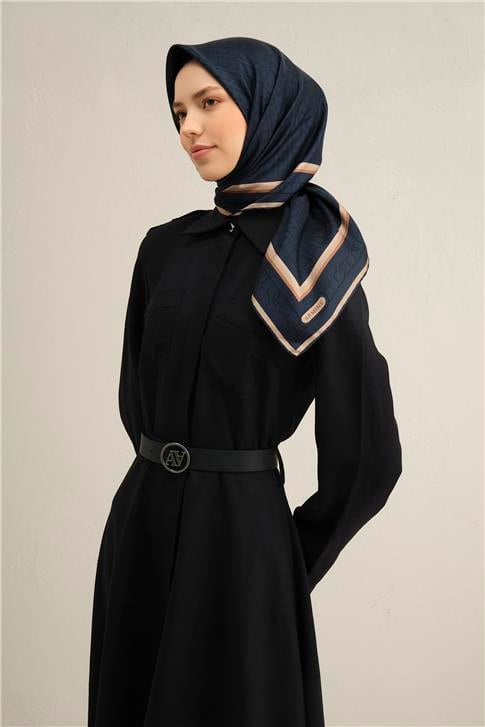Armine Klasik Desenli Saf İpek Sura Eşarp 9301D 52