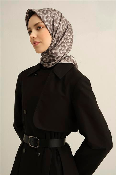 Armine Klasik Desenli Saf İpek Sura Eşarp 9321D 06