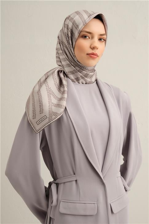 Armine Klasik Desenli Saf İpek Sura Eşarp 9351D 51