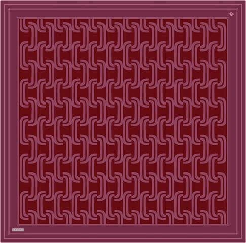 Armine Klasik Desenli Saf İpek Twill Eşarp 9343D 87