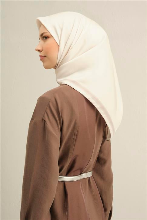 Armine Klasik Desenli Saf İpek Twill Eşarp 9356D 07