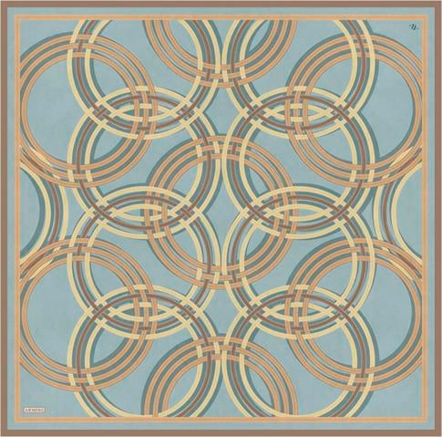 Armine Klasik Desenli Saf İpek Twill Eşarp 9333D 84