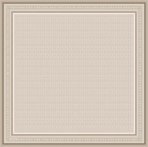 Armine Klasik Desenli Saf İpek Twill Eşarp 9301D 36