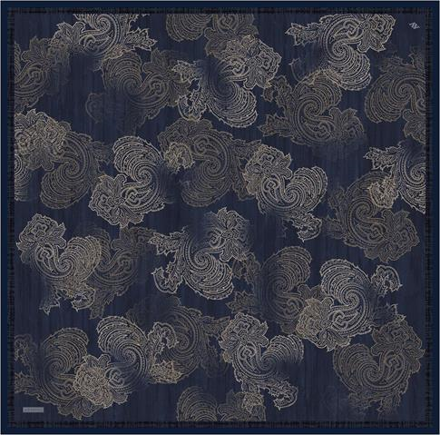 Armine Klasik Desenli Saf İpek Twill Eşarp 9428D 05