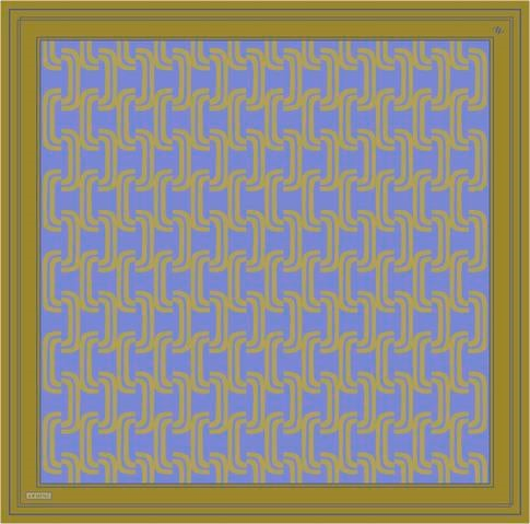 Armine Klasik Desenli Saf İpek Twill Eşarp 9343D 01