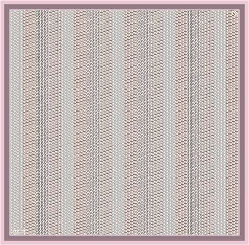 Armine Klasik Desenli Saf İpek Twill Eşarp 9319D 84
