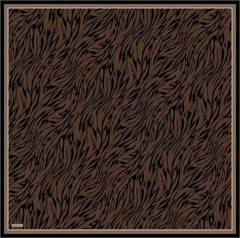 Armine Klasik Desenli Saf İpek Twill Eşarp 9435D 37