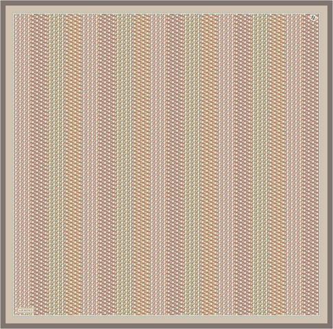 Armine Klasik Desenli Saf İpek Twill Eşarp 9319D 83