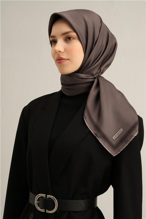 Armine Klasik Desenli Saf İpek Twill Eşarp 9356D 36