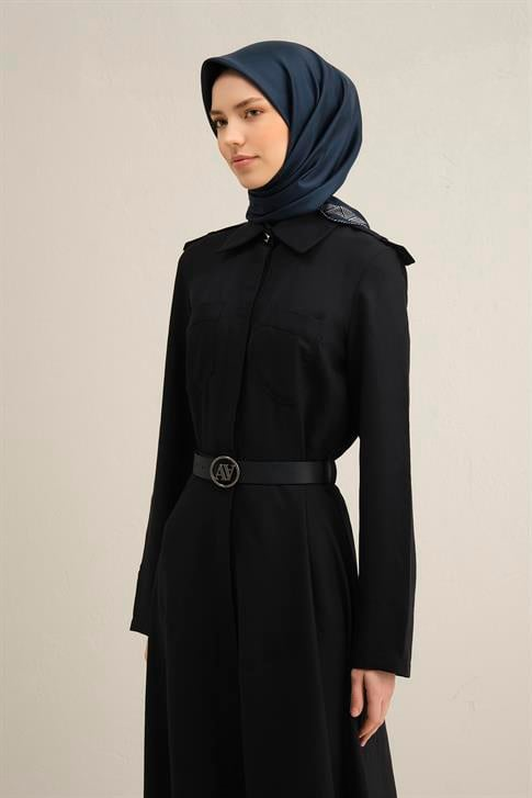 Armine Klasik Desenli Saf İpek Twill Eşarp 9357D 04
