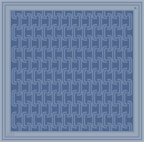 Armine Klasik Desenli Saf İpek Twill Eşarp 9343D 03