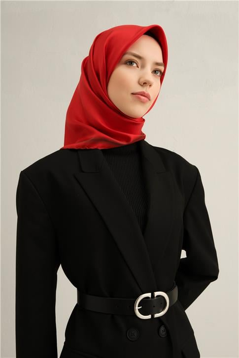 Armine Klasik Desenli Saf İpek Twill Eşarp 9356 81