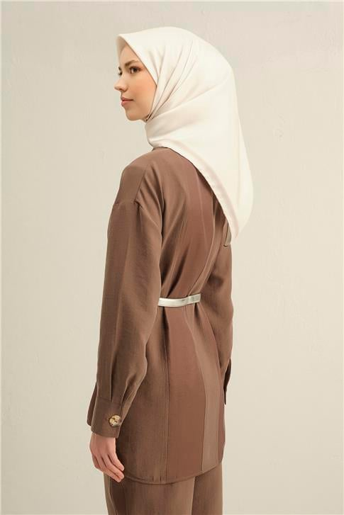 Armine Klasik Desenli Saf İpek Twill Eşarp 9356D 07