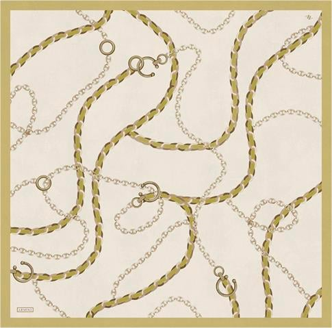Armine Klasik Desenli Saf İpek Twill Eşarp 9346D 33