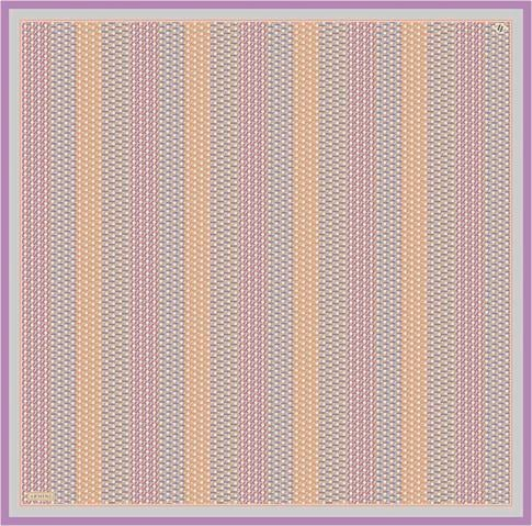 Armine Klasik Desenli Saf İpek Twill Eşarp 9319D 82