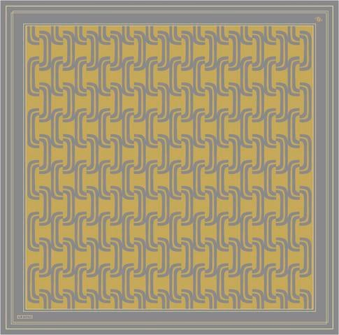 Armine Klasik Desenli Saf İpek Twill Eşarp 9343D 05