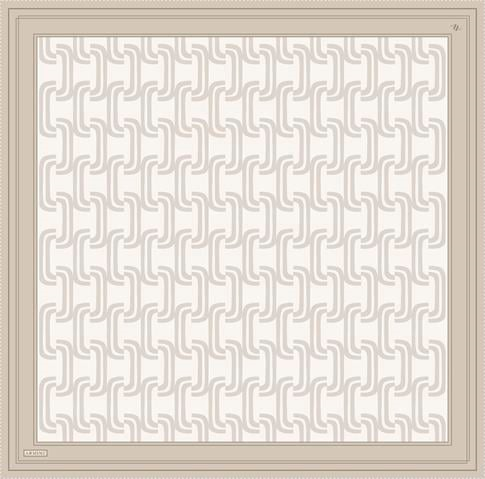 Armine Klasik Desenli Saf İpek Twill Eşarp 9343D 34