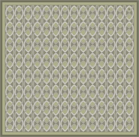 Armine Klasik Desenli Saf İpek Twill Eşarp 9410D 82