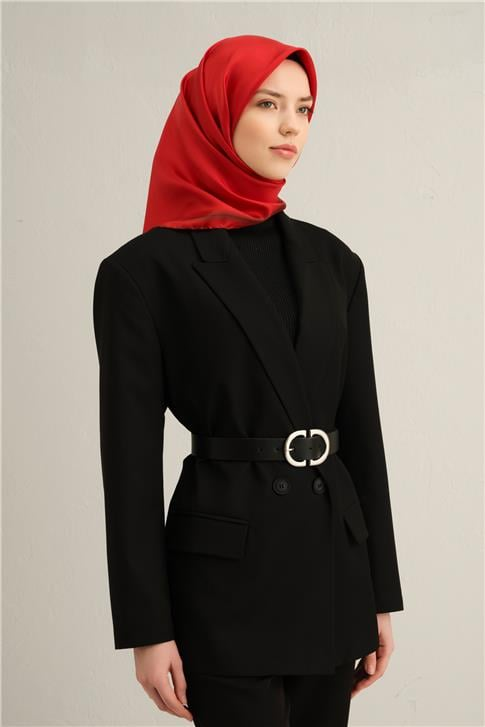 Armine Klasik Desenli Saf İpek Twill Eşarp 9356 81