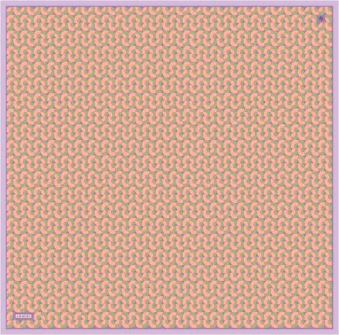Armine Klasik Desenli Saf İpek Twill Eşarp 9321D 33