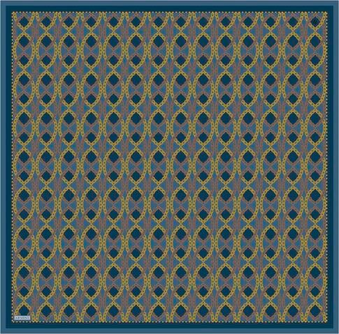 Armine Klasik Desenli Saf İpek Twill Eşarp 9410D 55