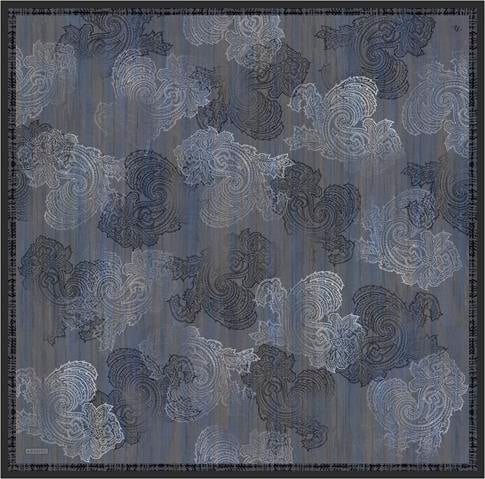 Armine Klasik Desenli Saf İpek Twill Eşarp 9428D 02