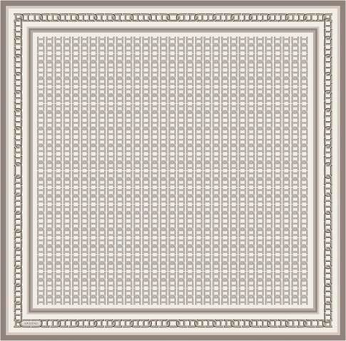Armine Klasik Desenli Saf İpek Twill Eşarp 9301D 05