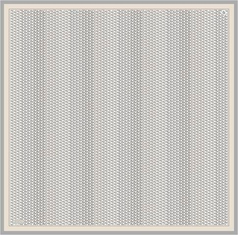 Armine Klasik Desenli Saf İpek Twill Eşarp 9319D 85