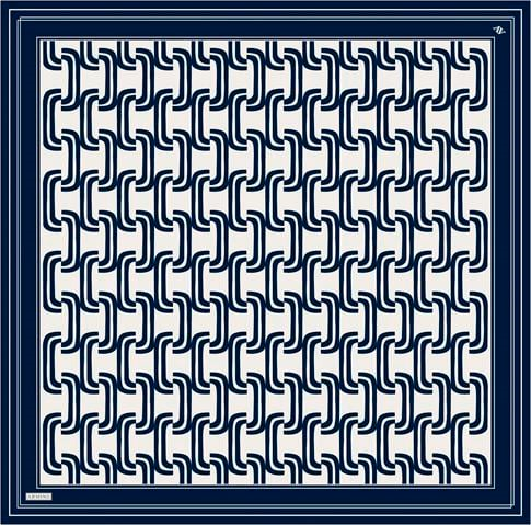 Armine Klasik Desenli Saf İpek Twill Eşarp 9343D 80
