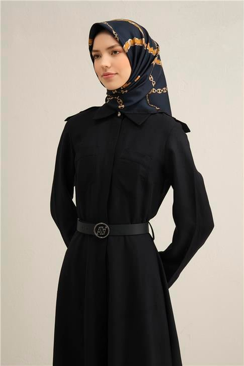 Armine Klasik Desenli Saf İpek Twill Eşarp 9346D 52