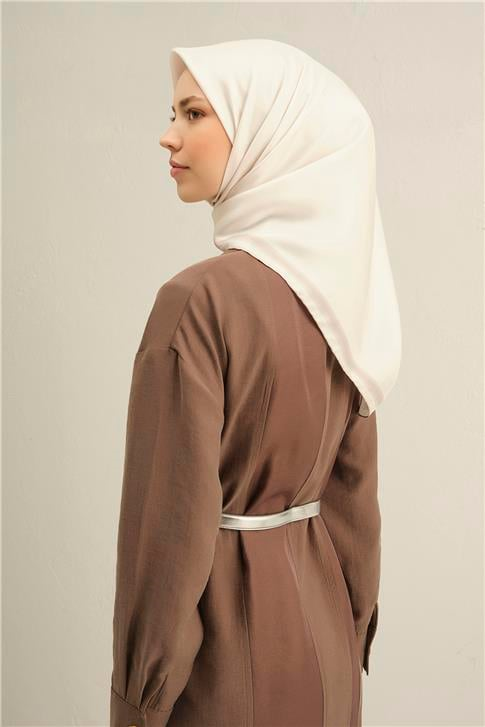 Armine Klasik Desenli Saf İpek Twill Eşarp 9356D 07