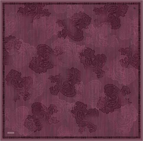 Armine Klasik Desenli Saf İpek Twill Eşarp 9428D 82