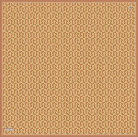 Armine Klasik Desenli Saf İpek Twill Eşarp 9321D 51