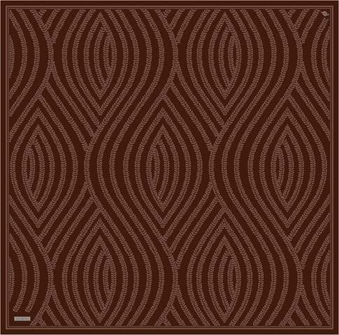 Armine Klasik Desenli Saf İpek Twill Eşarp 9351D 84