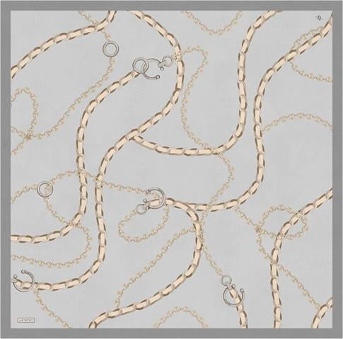 Armine Klasik Desenli Saf İpek Twill Eşarp 9346D 31
