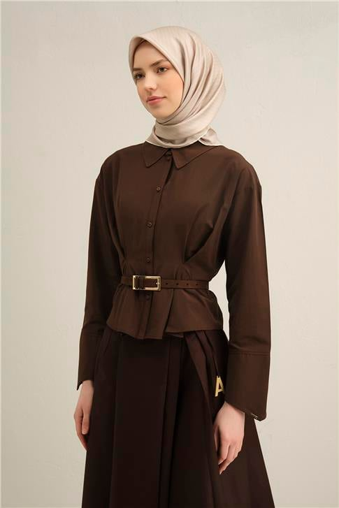 Armine Klasik Desenli Saf İpek Twill Eşarp 9348D 86