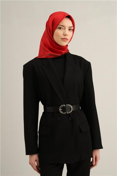 Armine Klasik Desenli Saf İpek Twill Eşarp 9356 81