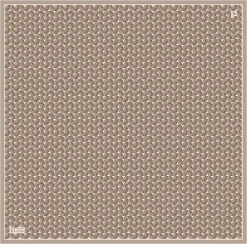 Armine Klasik Desenli Saf İpek Twill Eşarp 9321D 05