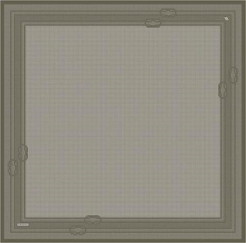 Armine Klasik Desenli Saf İpek Twill Eşarp 9404D 87