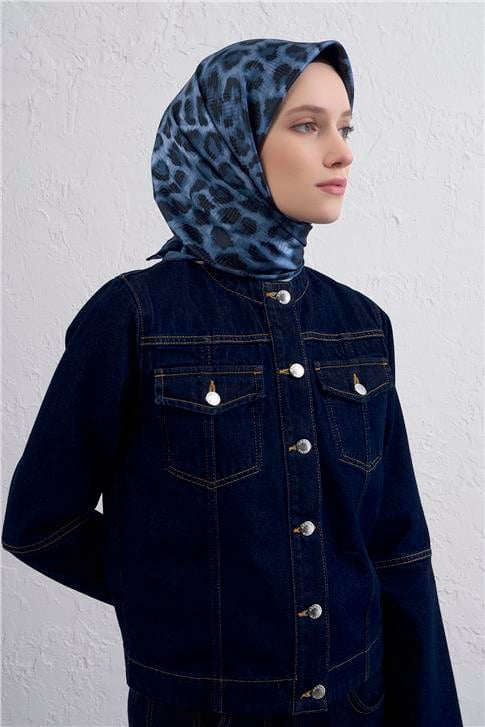 Armine Klasik Desenli Saf İpek Twill Eşarp 9425D 33