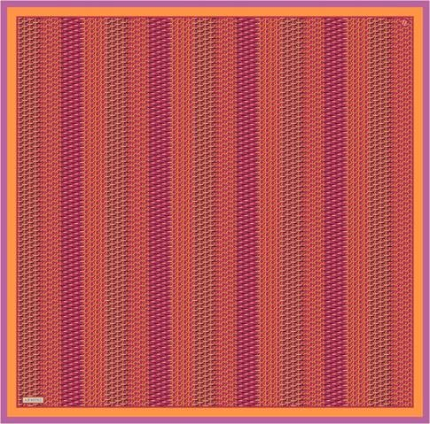 Armine Klasik Desenli Saf İpek Twill Eşarp 9319D 54