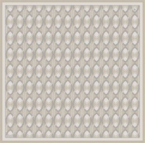Armine Klasik Desenli Saf İpek Twill Eşarp 9410D 85